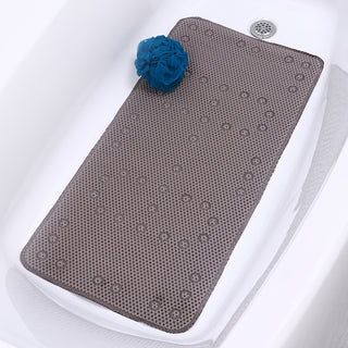 Home+Solutions Taupe Foam Bath Mat, 36"x17"