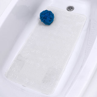Home+Solutions White Foam Bath Mat, 36"x17"