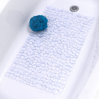 Home+Solutions Clear Pebble Bath Mat, 30"x17"