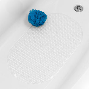 Home+Solutions Clear Oval Bubble Bath Mat, 27.5"x15"