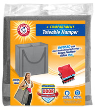 Load image into Gallery viewer, Arm &amp; Hammer™ Odor Neutralizing Two-Compartment Hamper