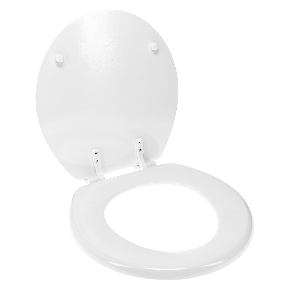 Clorox® Round Wood Toilet Seat with EasyOff Hinges Ginsey Home Solutions