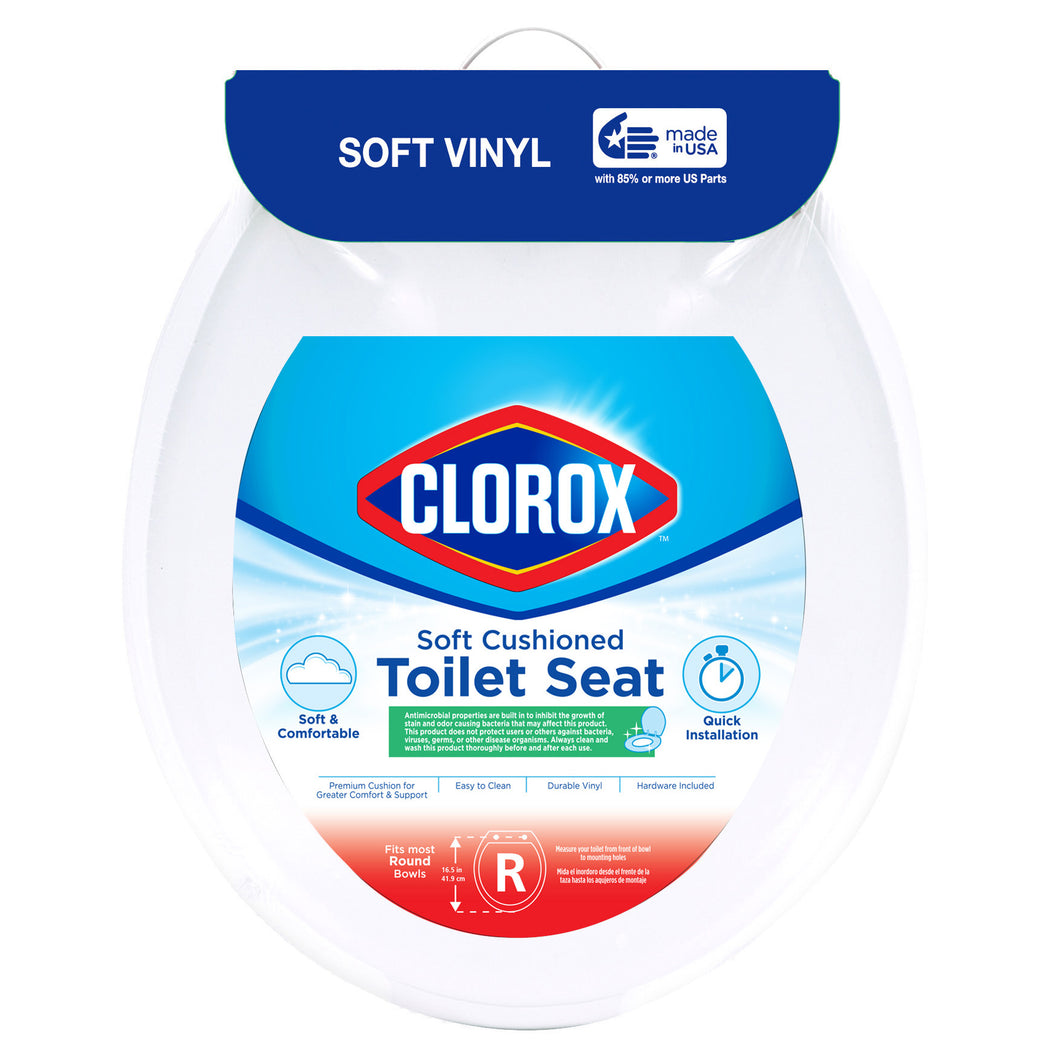 Clorox® Antimicrobial Round Soft Cushioned Toilet Seat – Ginsey Clorox® Antimicrobial Round Soft Cushioned Toilet Seat – Ginsey