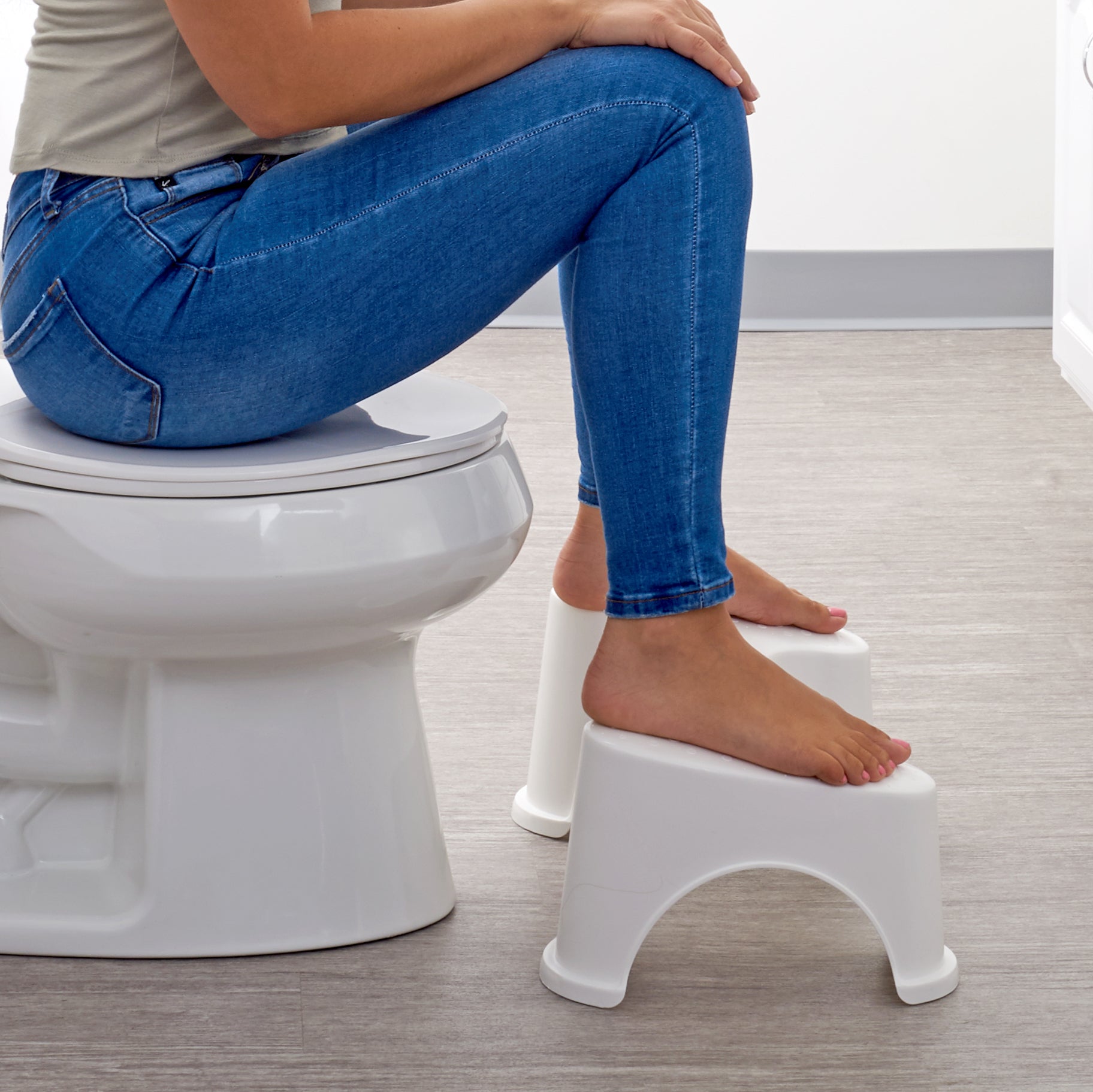 Clorox® Antimicrobial Reversible Toilet Stool – Ginsey Home