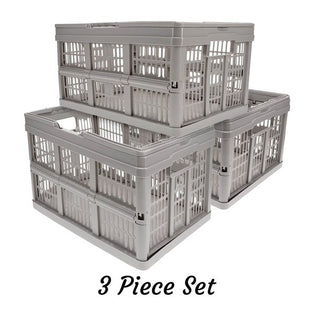 Home+Solutions Grey Collapsible Baskets - 3 Piece Set