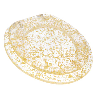 Home+Solutions Round Gold Foil Resin Toilet Seat