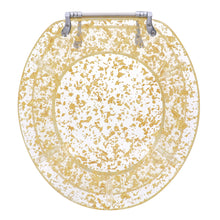 Load image into Gallery viewer, Home+Solutions Round Gold Foil Resin Toilet Seat