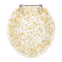Load image into Gallery viewer, Home+Solutions Round Gold Foil Resin Toilet Seat