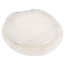 Load image into Gallery viewer, Home+Solutions Deluxe Resin Marble Decorative Round Toilet Seat with Slow Close Chrome Hinges