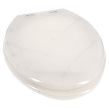 Load image into Gallery viewer, Home+Solutions Deluxe Resin Marble Decorative Elongated Toilet Seat with Slow Close Chrome Hinges