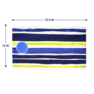 Home+Solutions Blue Stripe Color Changing Bath Mat, 16"x27.5"
