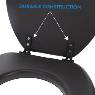 Home+Solutions Black Elongated Soft Cushioned Toilet Seat