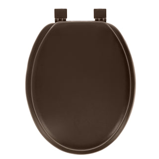 Home+Solutions Chocolate Brown Elongated Soft Cushioned Toilet Seat