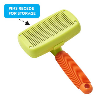 Fresh Pals Self-Cleaning Retractable Dog and Pet Brush, Large
