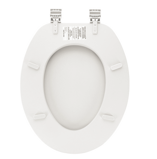 Home+Solutions Desert White Elongated Soft Cushioned Toilet Seat