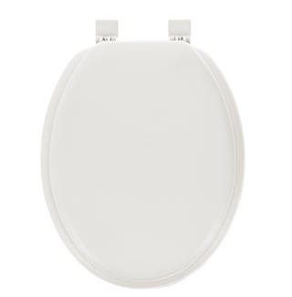 Home+Solutions Desert White Elongated Soft Cushioned Toilet Seat