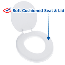 Load image into Gallery viewer, Home+Solutions Desert White Round Soft Cushioned Toilet Seat