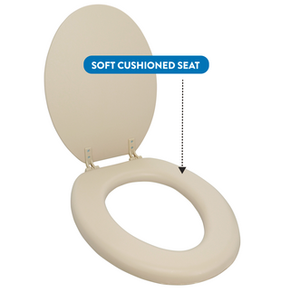 Home+Solutions Champagne Elongated Soft Cushioned Toilet Seat