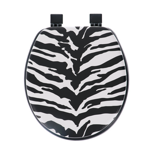 Home+Solutions Zebra Round Soft Cushioned Toilet Seat