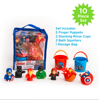 Marvel Avengers 10 Piece Bath Toy Value Set