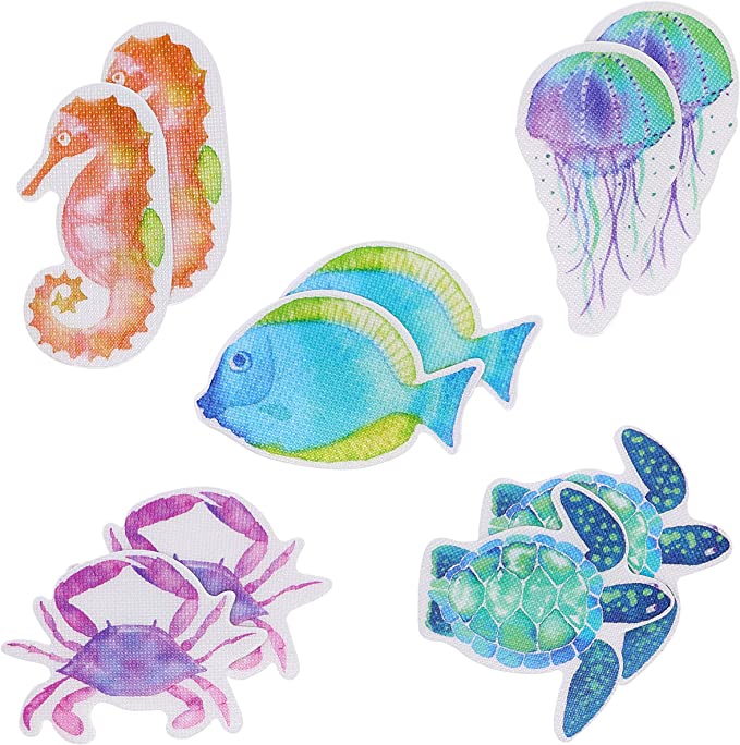 Home+Solutions Sea Life Adhesive Tub Treads, 10 Piece Set