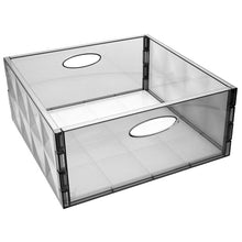 Load image into Gallery viewer, Home+Solutions Translucent Plastic and Bamboo Grey Medium Crystal Bin - Multipurpose Storage Container