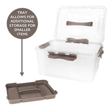 Load image into Gallery viewer, Home+Solutions 3 Piece Container Set - Large Stone Plastic Containers, 15.35”x11.42”x7” Each