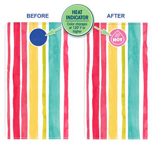 Home+Solutions Rainbow Stripe Color Changing Bath Mat, 16"x27.5"