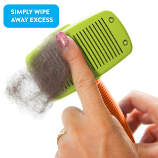 Fresh Pals Self-Cleaning Retractable Dog and Pet Brush, Large